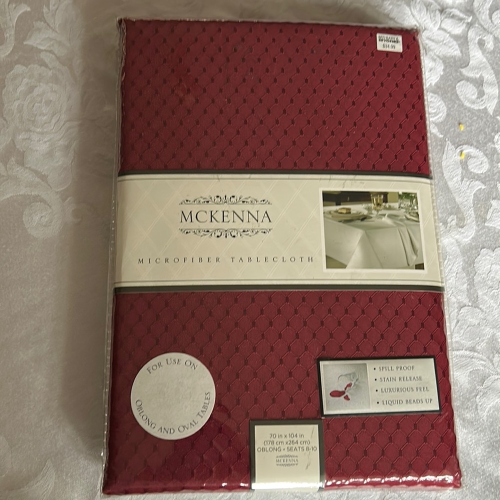 Brand New McKenna Microfiber Tablecloth